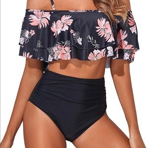BRAND NEW Floral high waist bikini